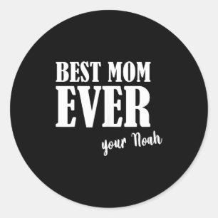 Mom je _ Frauen Mutter Mami Vorname Noah  Runder Aufkleber