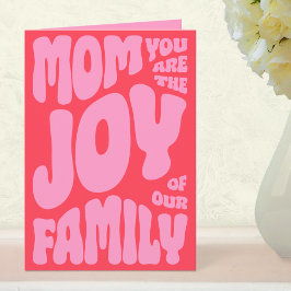 Mom Joy Of The Family Modern Mother's Day Card Karte