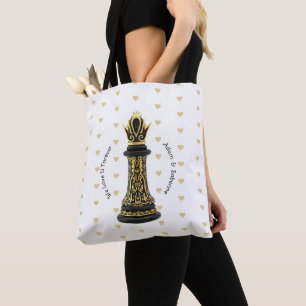 MOM Königin meines Lebens, Goldenes Skript schwarz Tasche