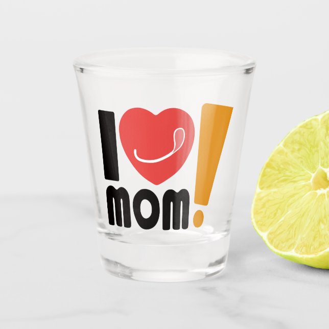 Mom liebend schnapsglas (Vorderseite)