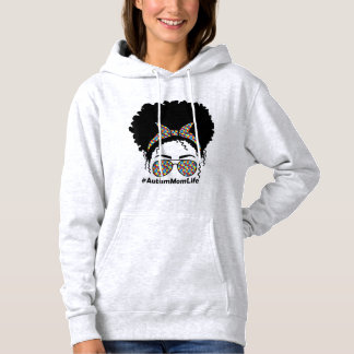Mom Life Autism Awareness Mama Women Face Tee. Thi Hoodie