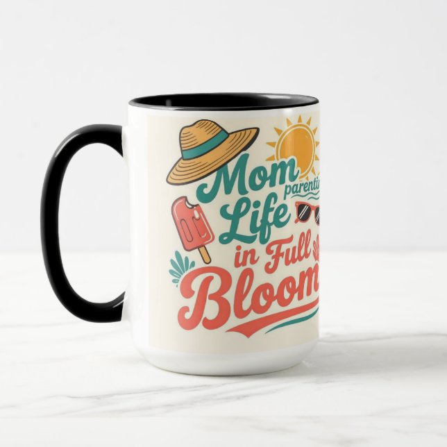 Mom Life in full bloom Cute Mama gift Tasse (Links)
