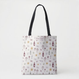 Mom Life Wine Vibe Personalized Tasche