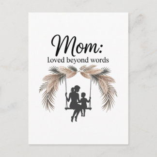 Mom Loved Beyond Words Ankündigungspostkarte