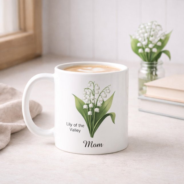 Mom May Birth Flower Lily of the Valley  Kaffeetasse (Von Creator hochgeladen)