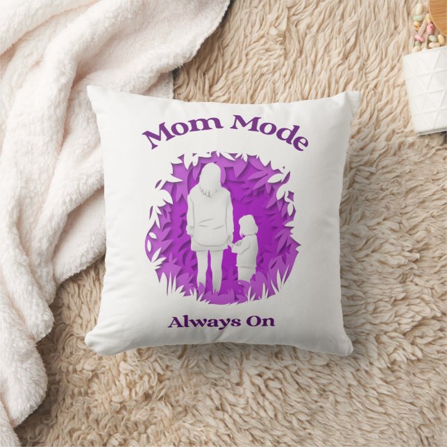 Mom Mode Always On Throw Pillow Kissen (Decke)