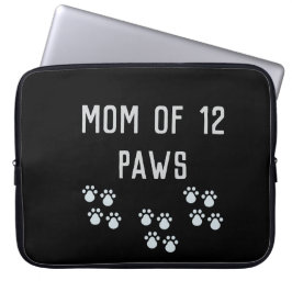 Mom of 12 paws laptopschutzhülle