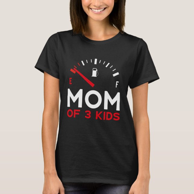 Mom of 3 Children Mother's Day T-Shirt (Vorderseite)