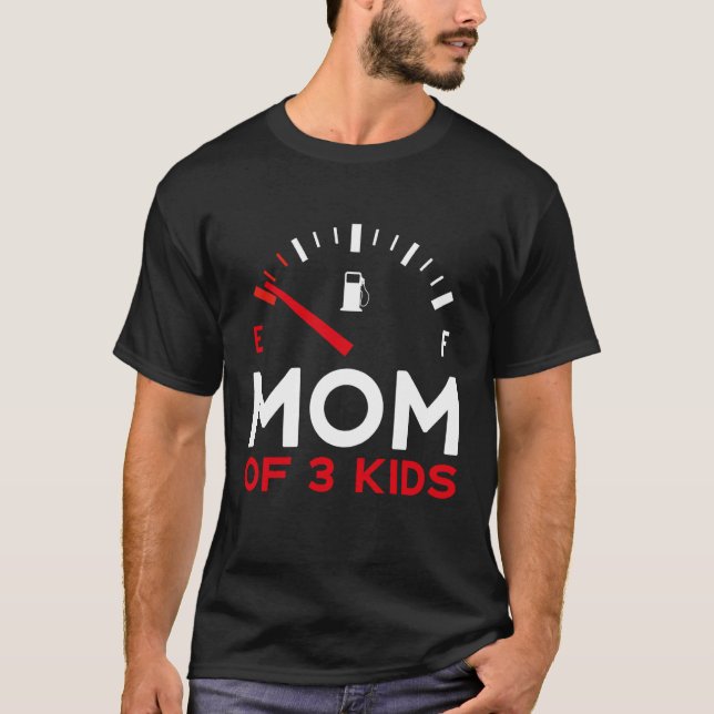 Mom of 3 Children Mother's Day T-Shirt (Vorderseite)