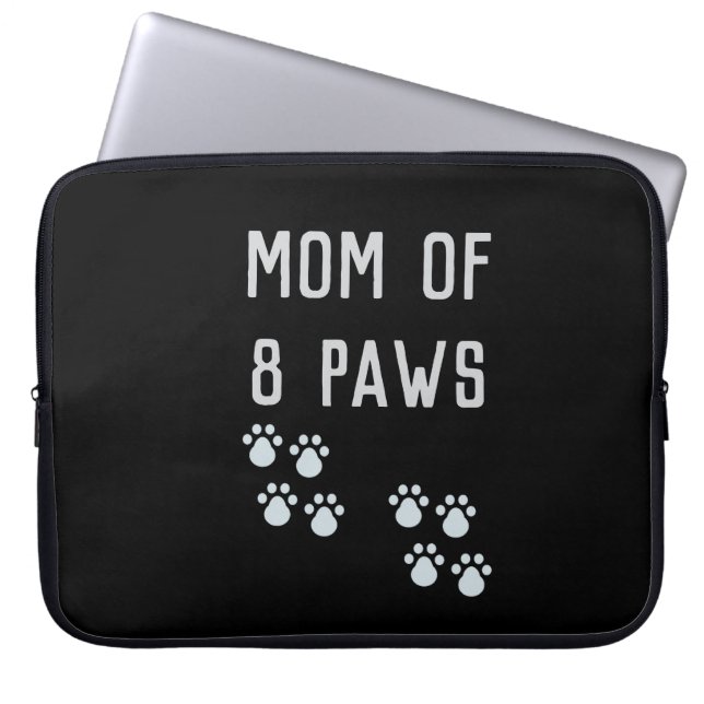 Mom of 8 paws laptopschutzhülle (Vorderseite)