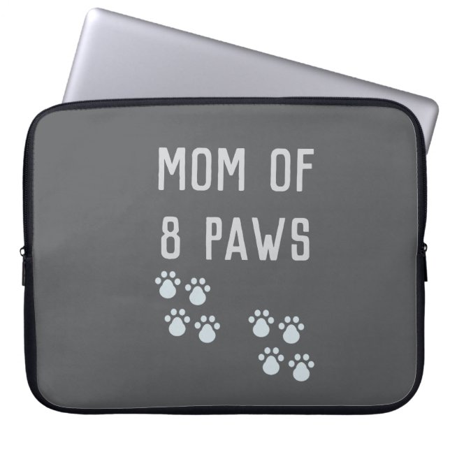 Mom of 8 paws laptopschutzhülle (Vorderseite)