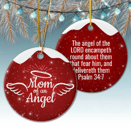 Mom of an Angel Golden Christian Christmas 👼🏻 🎄 Keramik Ornament