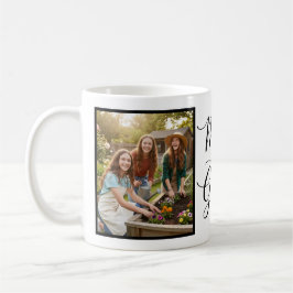 Mom of Girls Elegant Modern Script 2 Photo Kaffeetasse