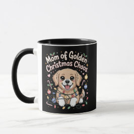Mom of Golden Christmas Chaos Badge Tasse