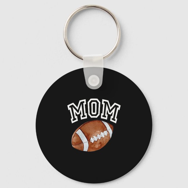 Mom Of The 1 Year Old Football Birthday Boy Family Schlüsselanhänger (Vorderseite)