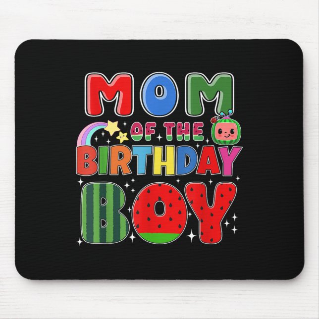Mom Of The Birthday Boy Melon Family Matching Funn Mousepad (Vorne)