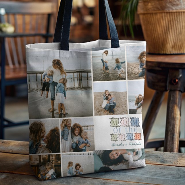 Mom of the Year Patchwork Photo Design Tasche (Von Creator hochgeladen)