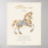 Mom-osa Bar Pastell Blau Karussell Baby Shower