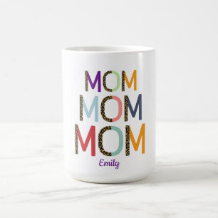 MOM Personalisierter Name Elegant Weiß  Kaffeetasse