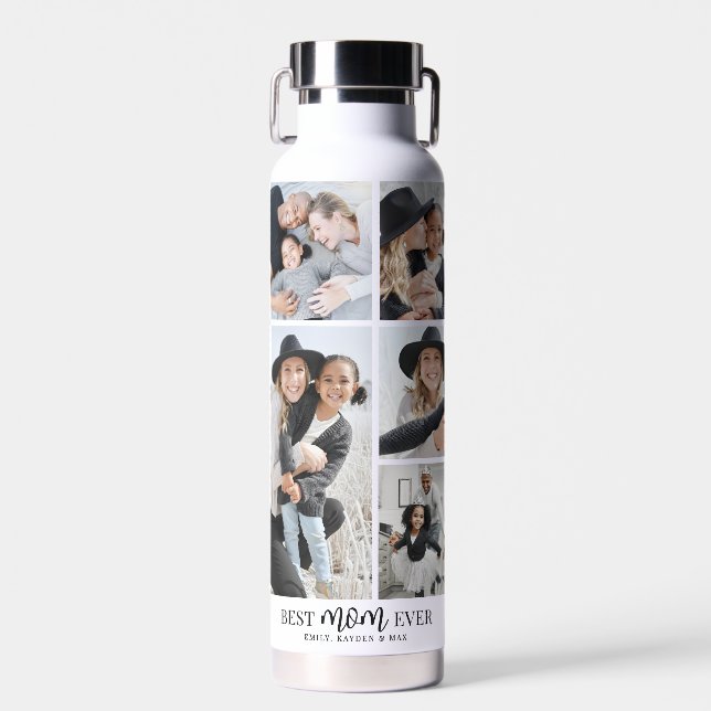 Mom Photo Collage Trinkflasche (Vorne)