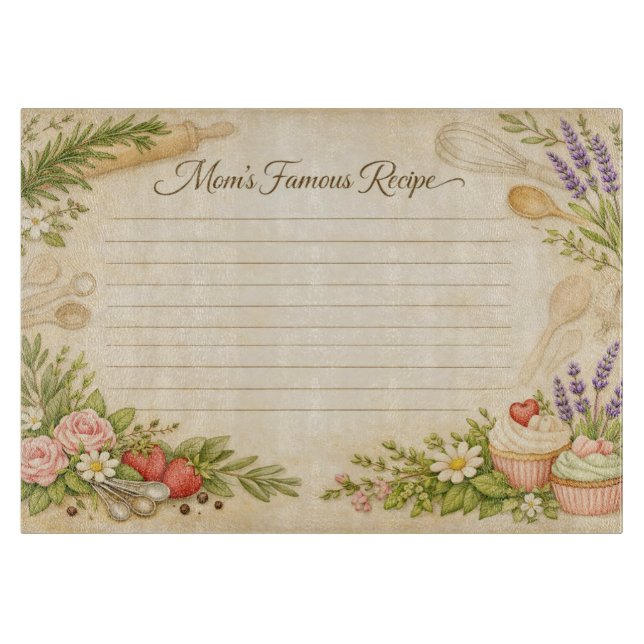 Mom’s Famous Recipe  Schneidebrett (Vorderseite)