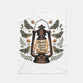 Mom’s Heart Never Sleeps Fleecedecke
