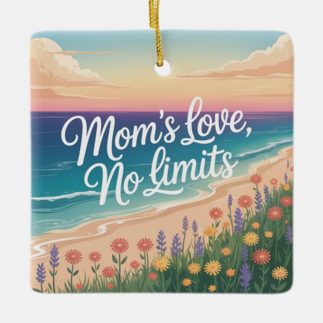 Mom’s Love, No Limits Keramikornament (Vorderseite)