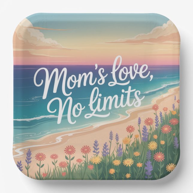 Mom’s Love, No Limits Pappteller (Vorderseite)