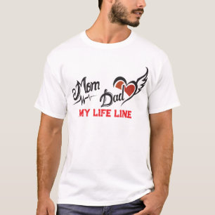 Mom und Dad Lieben Familien-Designkonzept T-Shirt