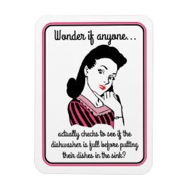 Mom Wonders Retro Fun Kitchen Magnet