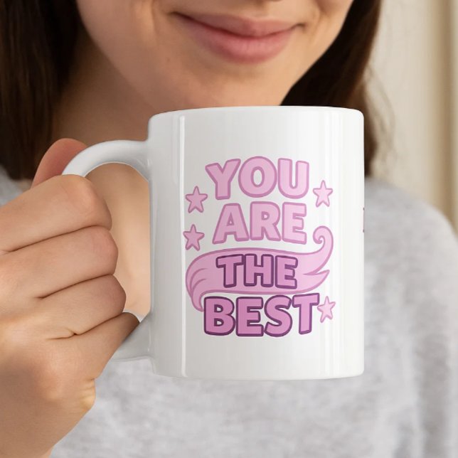 Mom you are the best pink purple kaffeetasse (Von Creator hochgeladen)