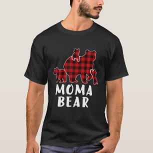 Moma Bear 3 Cubs , Weihnachten Mama Bear Kariert P T-Shirt