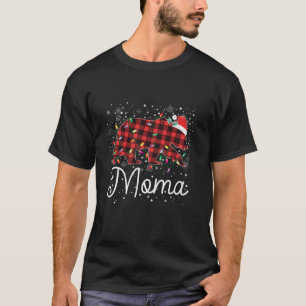 Moma Bear Red Kariert Weihnachten Pajama Merry Xma T-Shirt