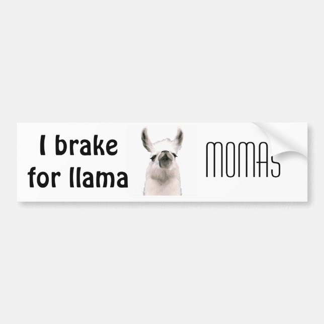 Moma Llama Autoaufkleber (Vorne)