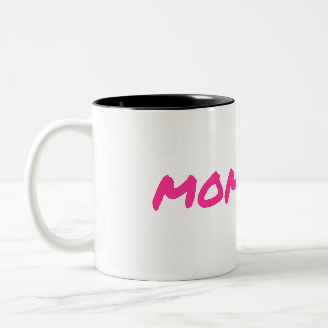 Momager für Boss Lady Mama Momprenuer Zweifarbige Tasse (Links)