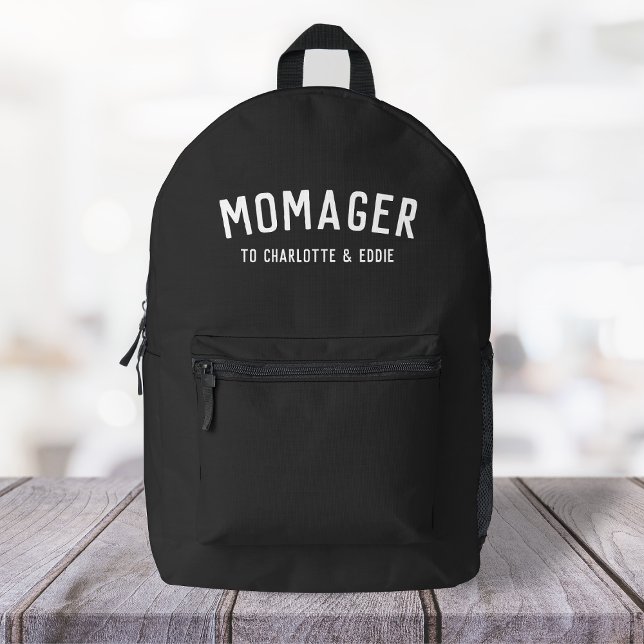 Momager | Moderner Leiter der Mama Kindernamen Bedruckter Rucksack (Von Creator hochgeladen)
