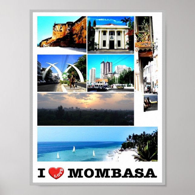 Mombasa - Kenia - I Liebe - Poster (Vorne)