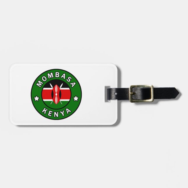Mombasa Kenya Gepäckanhänger (Vorderseite horizontal)