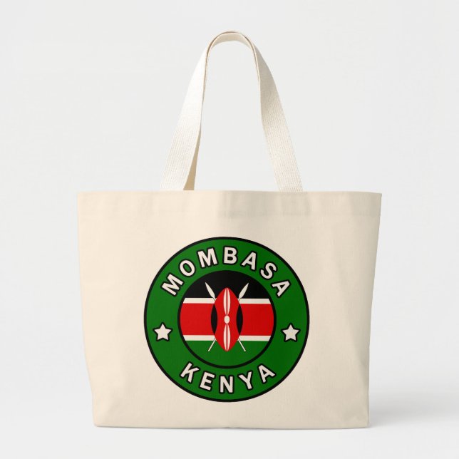 Mombasa Kenya Jumbo Stoffbeutel (Vorne)