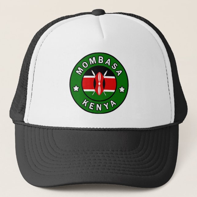 Mombasa Kenya Truckerkappe (Vorderseite)