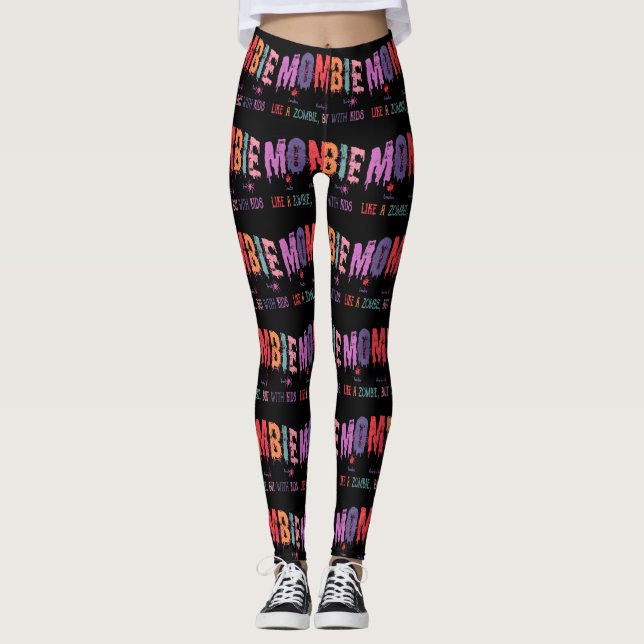 Mombie Zombie mit Kindern Frauen Leggings (Vorderseite)