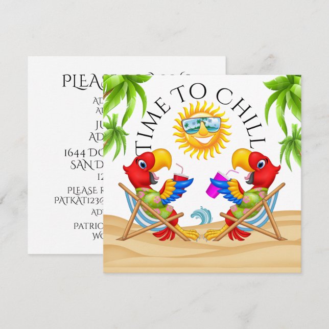 Moment de se détendre Invitation (Devant / Derrière)