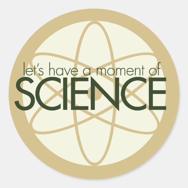 Moment der Wissenschaft Runder Aufkleber (Vorderseite)