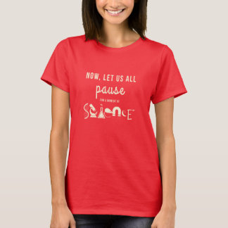 Moment des Wissenschafts-Rot-T - Shirt