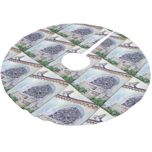 Moment in Budapest Polyester Weihnachtsbaumdecke (Schrägansicht)