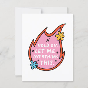 Moment lass mir, das zu überdenken postkarte