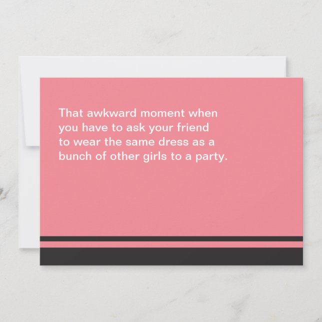Moment maladroit vous serez ma carte de demoiselle (Devant)