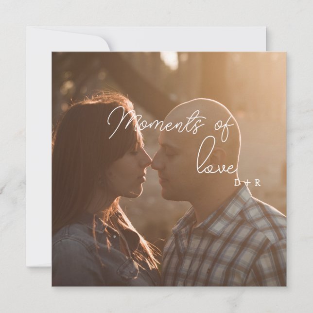 Momente der Liebe, Ehepaar in der Liebe Einladung (Vorderseite)