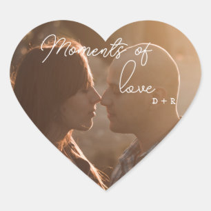 Momente der Liebe, Ehepaar in der Liebe Herz-Aufkleber