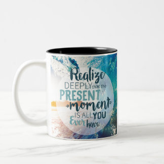 Momente Förderung Erfolg Lebensspitzen Zitat Kunst Zweifarbige Tasse